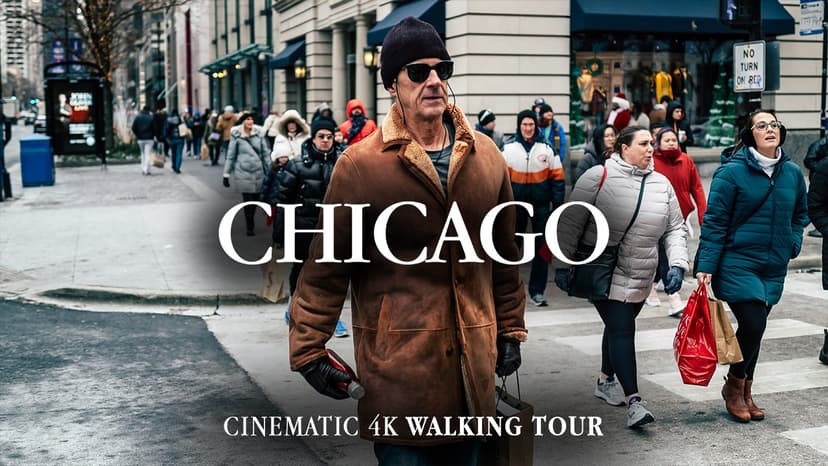 CHICAGO [USA] Downtown WALKING TOUR | 4K Cinematic Virtual Tour with Immersive City Sounds
